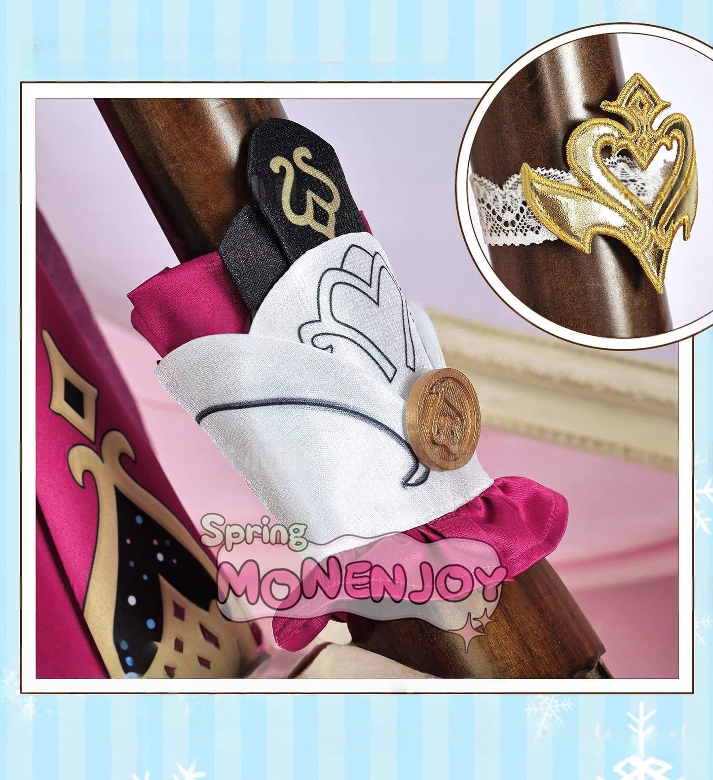 Monenjoy 原神 Escoffier エスコフィエ コスプレ衣装　3d樹脂尻尾付　イベント　絢爛のフレーバー　Genshin Impact　コスチュームGS1426　 - Monenjoy