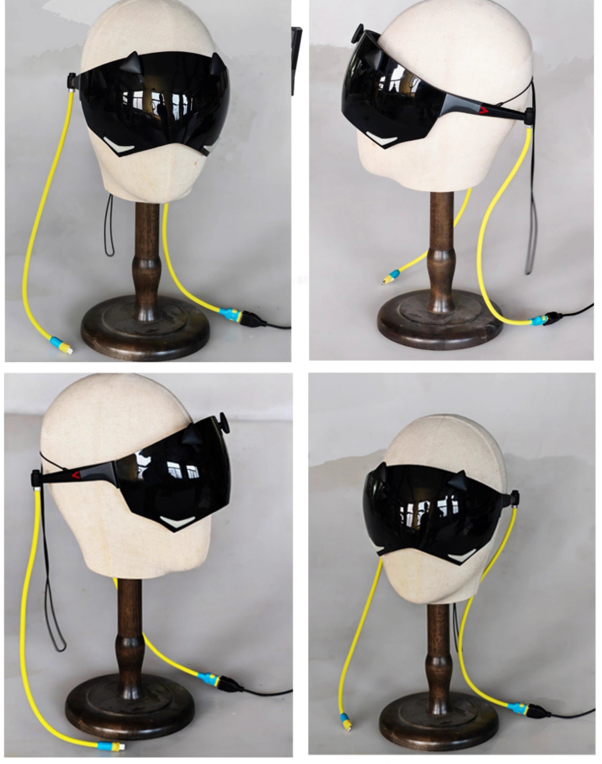 Monenjoy コスプレ道具　ゼンゼロ　トリガー　アイマスク 目隠し マスク　仮面　発光　ゼンレスゾーンゼロ　レプリカ　PVC　手作り　オーダーメイド　舞台道具 - Monenjoy