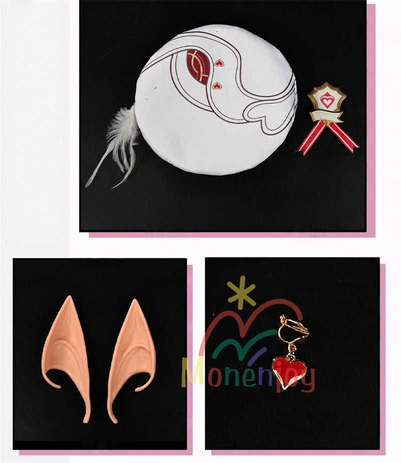 Monenjoy　崩壊3rd 妖精エリ  エリシア コスプレ　ピンク色　コスチューム　ハロウィン　コスプレ衣装