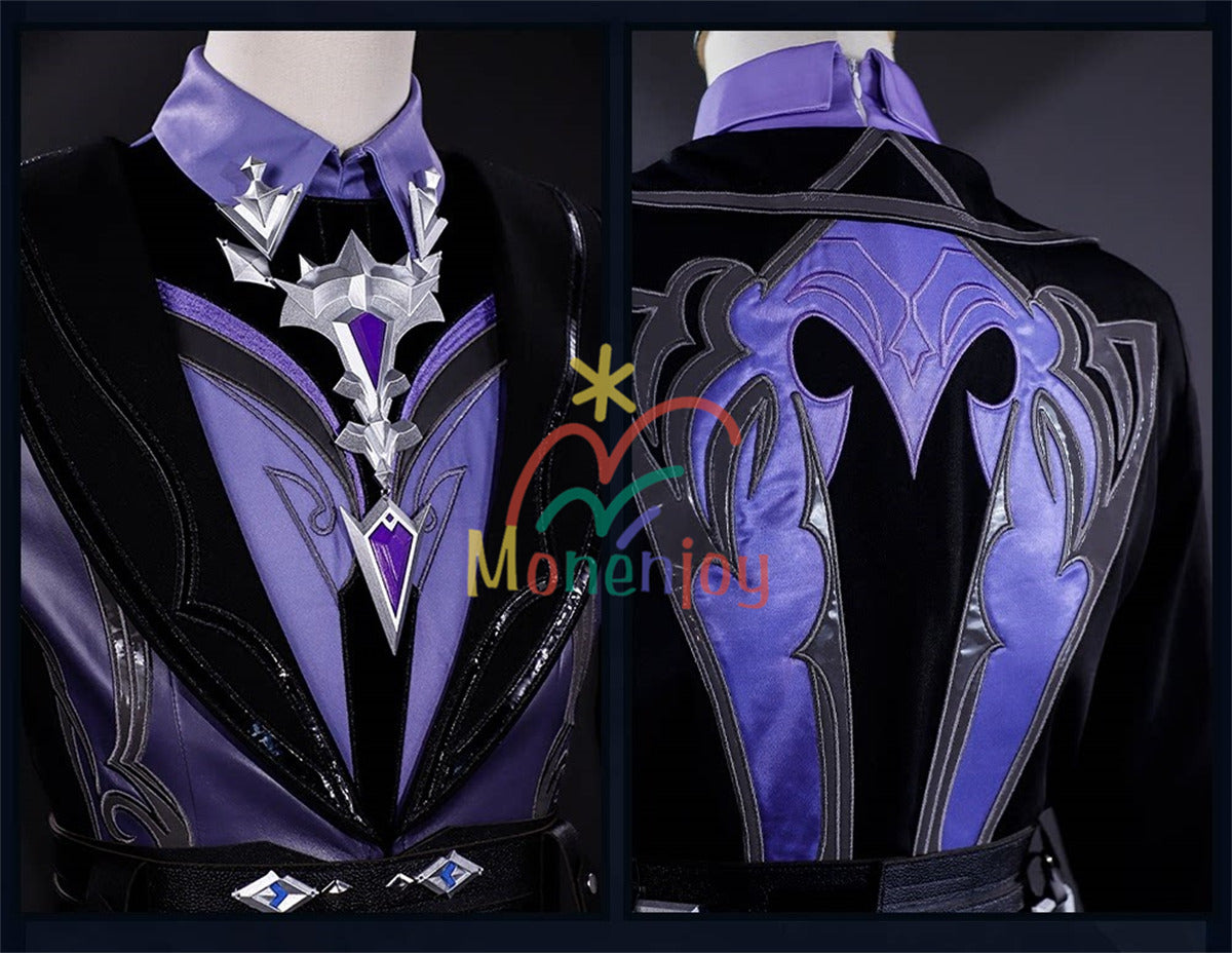 Monenjoy　原神 フリンズ コスプレ　発光神の目　シューズカバー付　ライト付　金属製パーツ　豪華生地＋刺繍柄 Monenjoy