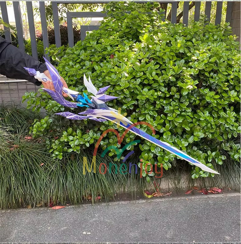 Monenjoy 原神 スカーク　蒼耀 片手剣　モチーフ武器　恐らく片手剣　110cm　PU製　立体　コスプレ道具　武器モデル　Skirk　道具　深淵の国GS1433