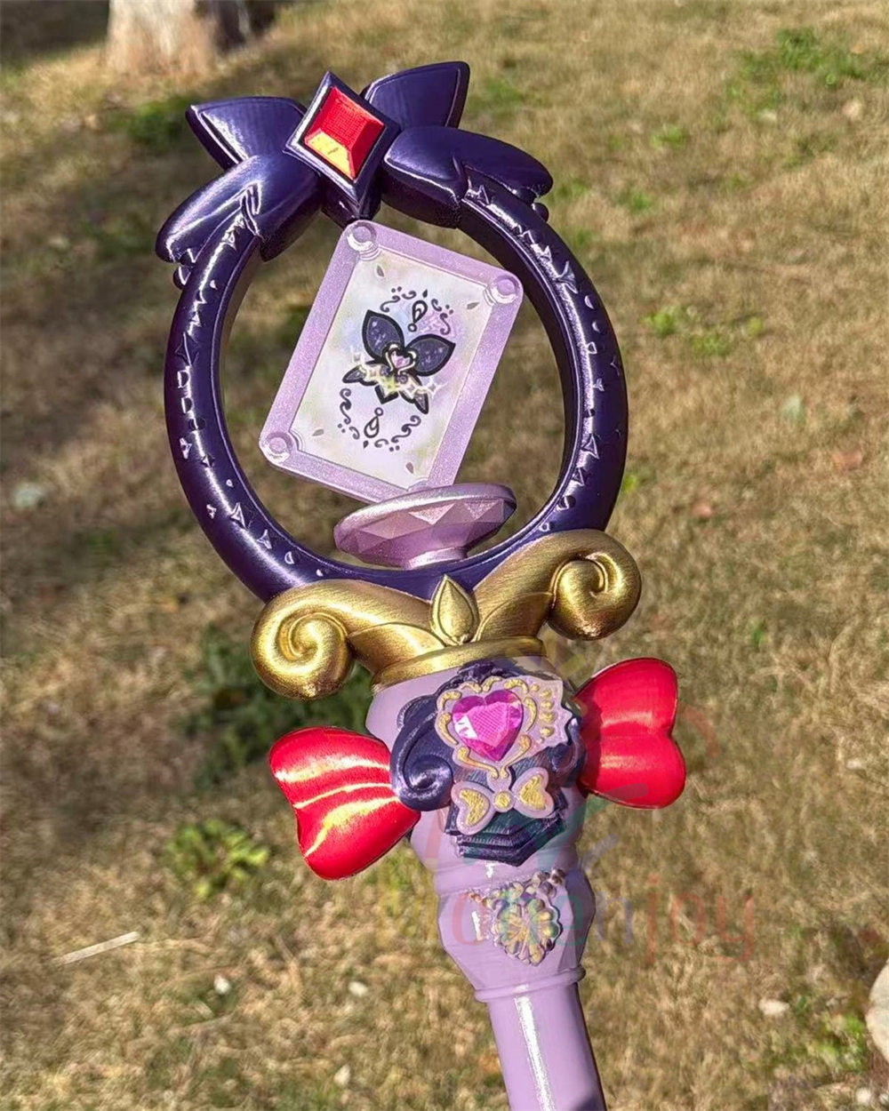 Monenjoy　名探偵プリキュア  ティアアルカナロッド　キュアアルカナ・シャドウ 　130cm PLA材質　森亜るるか　まわして変身　 魔法杖　武器モデル　コスプレ道具 MONENJOY