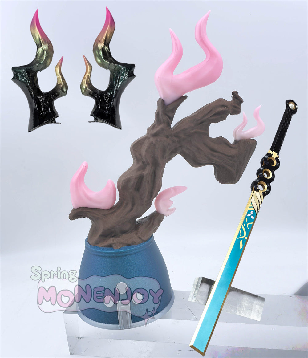 Monenjoy　アークナイツ　歳　易（イー　コスプレ道具　32cm 角　アクセサリー　手持ち物　剣モデル　イベント舞台対応 MONENJOY