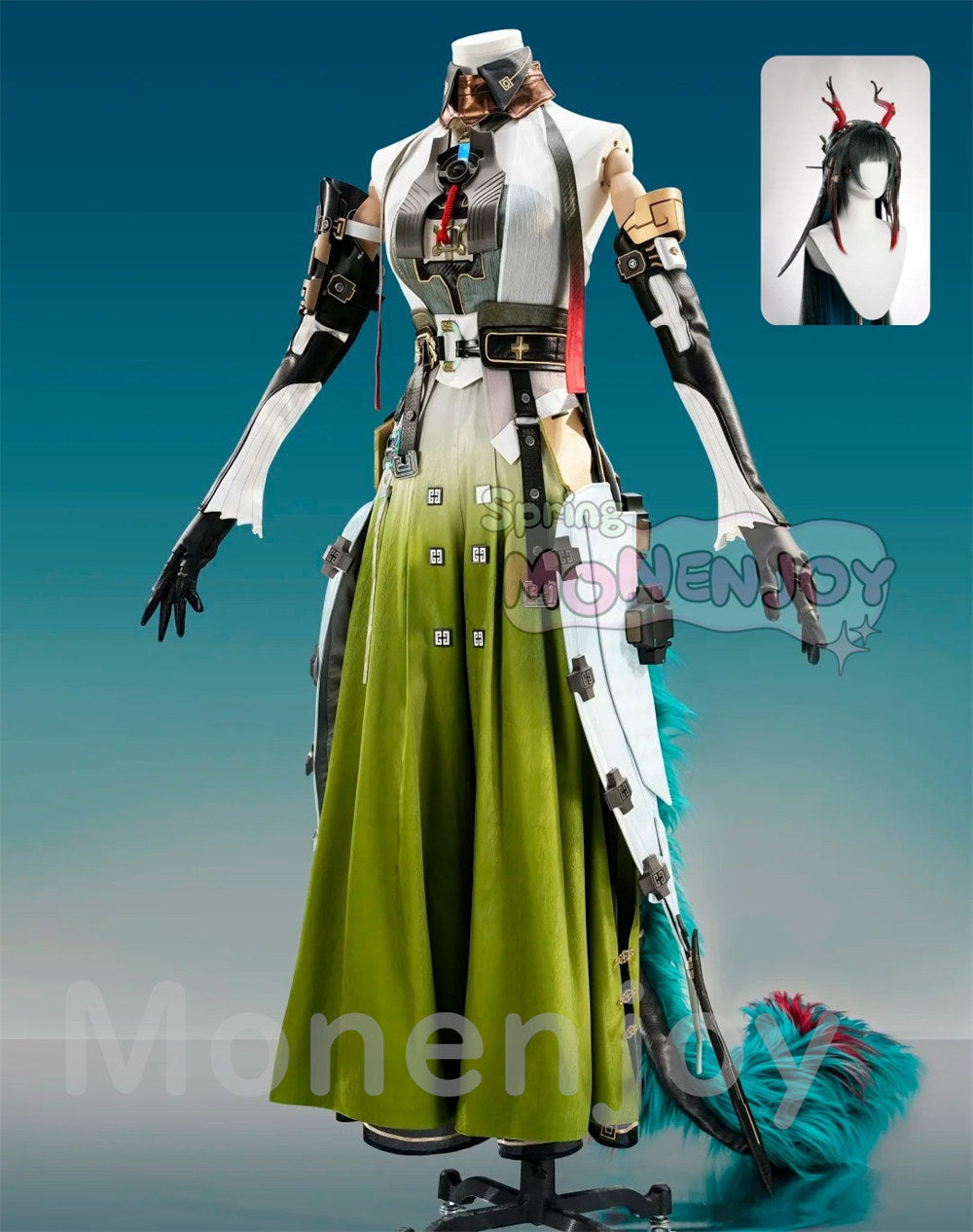 予約　Monenjoy　エンドフィールド 　ゾアン・ファンイ　コスプレ衣装　角付　合金パーツ　 アークナイツ 　PUアクセサ　イベント舞台対応 MONENJOY