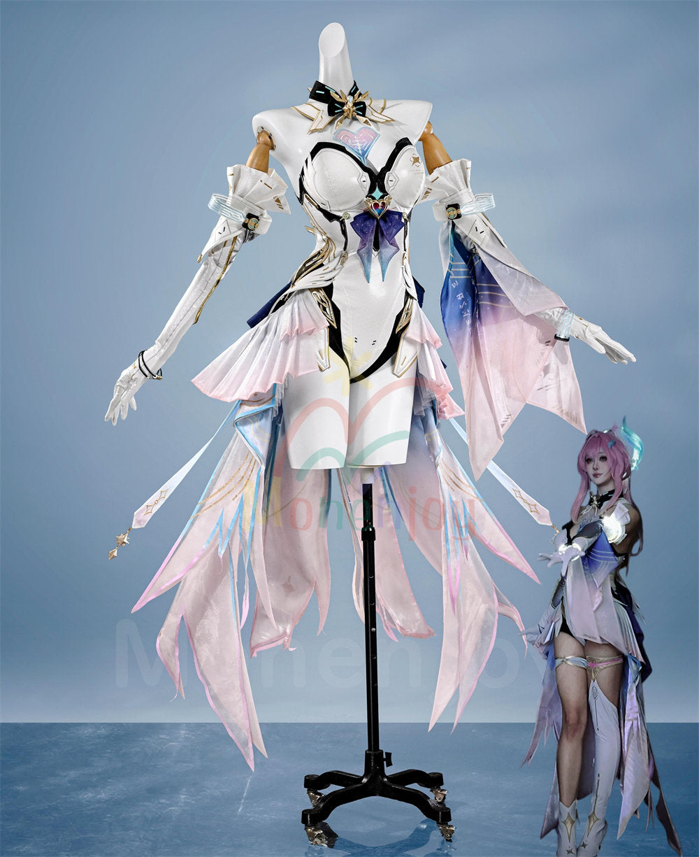 Monenjoy　鳴潮　エイメス　コスプレ衣装　合金製パーツUP　光輪発光機能　イベント　豪華生地　イベント舞台対応 MONENJOY