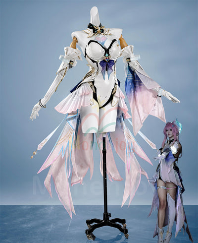 Monenjoy　鳴潮　エイメス　コスプレ衣装　合金製パーツUP　光輪発光機能　イベント　豪華生地　イベント舞台対応 MONENJOY