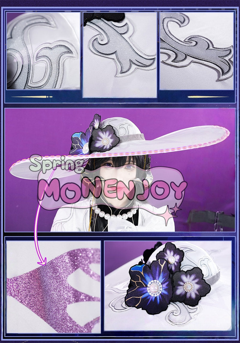 予約販売　Monenjoy 崩壊スターレイル　コンスタンス　永火官邸　ダリア　合金製パーツ　コスプレ衣装　帽子付　天外衛星通信 　コスチューム