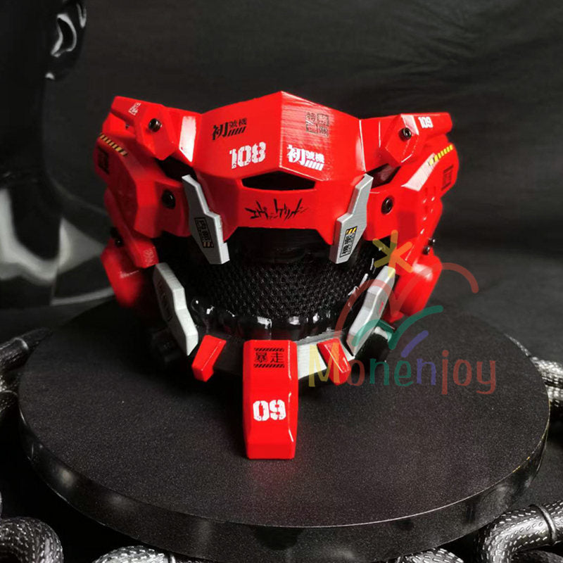 Monenjoy　エヴァンゲリオン　EVA初号機　コスプレ道具　印象マスク　PLA材質　碇シンジ　EVA　エヴァ　仮面　コスプレ道具