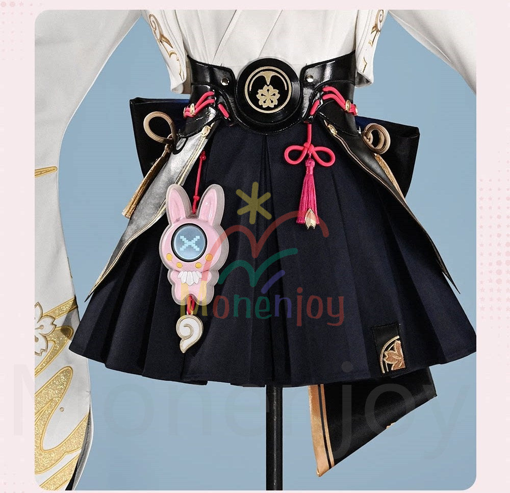 Monenjoy　崩壊スターレイル 緋英 コスプレ衣装　金属製パーツ更新　ひえい　コスチューム　ウィッグ＋日本刀＋ブーツ追加対応　 MONENJOY