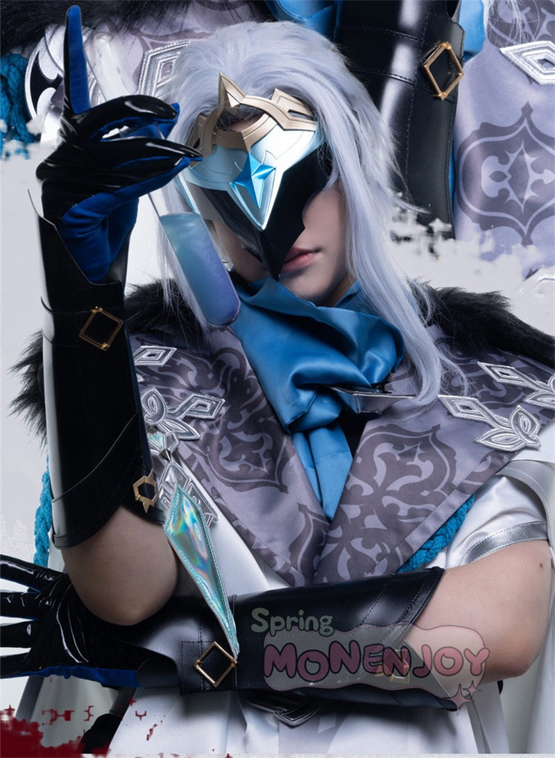 Monenjoy　原神　ドットーレ 博士 マスク　仮面　ファデュイ執行官　コスプレ道具　武器モデル 舞台・イベント用　舞台道具　19＊20cm