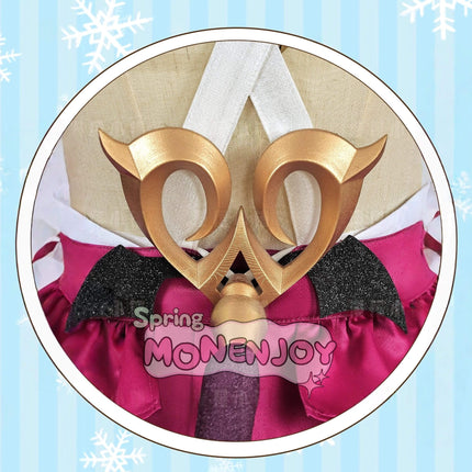 Monenjoy 原神 Escoffier エスコフィエ コスプレ衣装　3d樹脂尻尾付　イベント　絢爛のフレーバー　Genshin Impact　コスチュームGS1426　 - Monenjoy