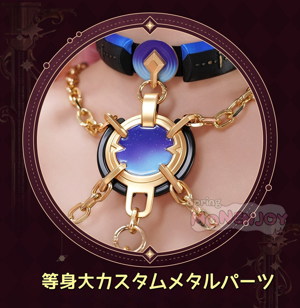 Monenjoy　鳴潮　ダーニャ　コスプレ衣装　合金製パーツUp　植毛生地ドレス　礼服風　イベント舞台対応 MONENJOY
