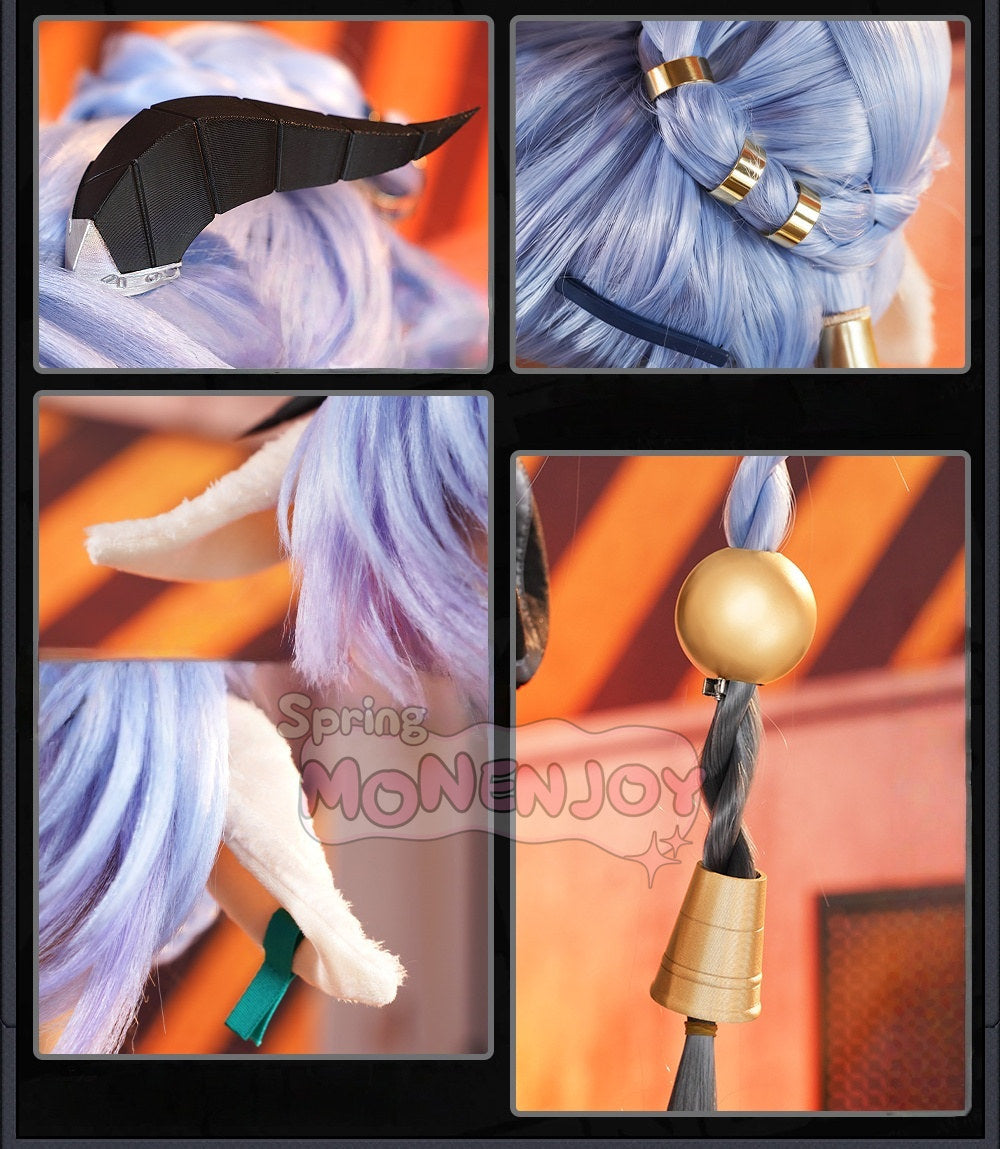 Monenjoy ゼンゼロ リュシア・エロウェン コスプレ衣装 金属パーツ 発光ギミック 鈴付き コスチューム