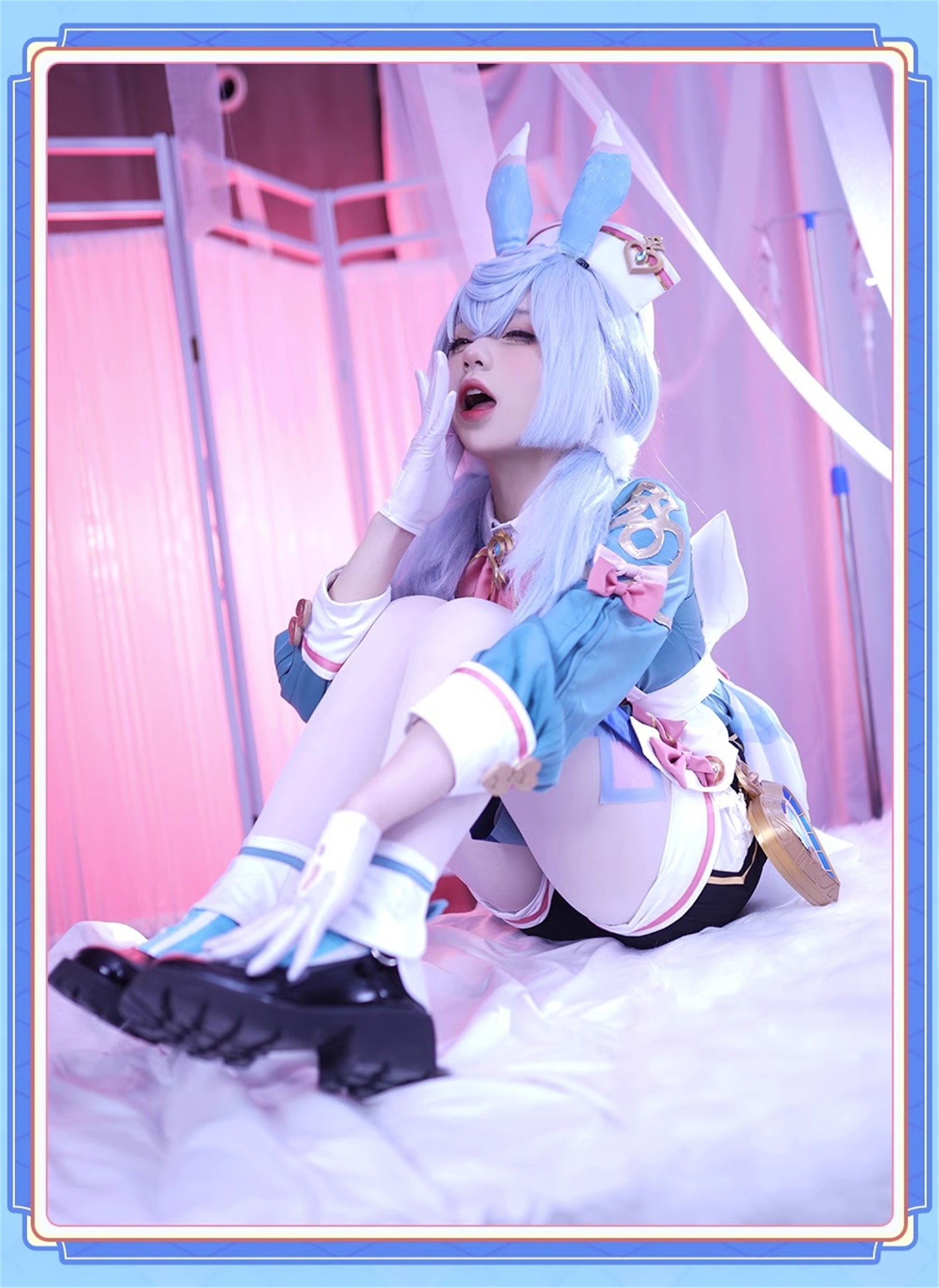 Monenjoy　原神　龍の愛娘　フォンテーヌ　シグウィン　ふわふわ尻尾付＋髪飾り＋金属パーツ　神の目 ネレイス座　コスチューム　 メロピデ要塞　衣装　ハロウィン　クリスマス　衣装　イベント　変装　cosplay　男女兼用 - Monenjoy