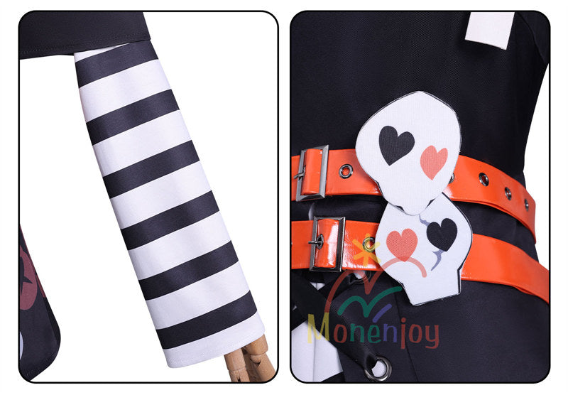 Monenjoy　魔法少女ノ魔女裁判　沢渡ココ　コスプレ衣装　髪飾付　実況者 猫耳のヘッドフォン　孤独な配信者　翼＋ぬいぐるみ付　ワンピース　仮装　イベント　