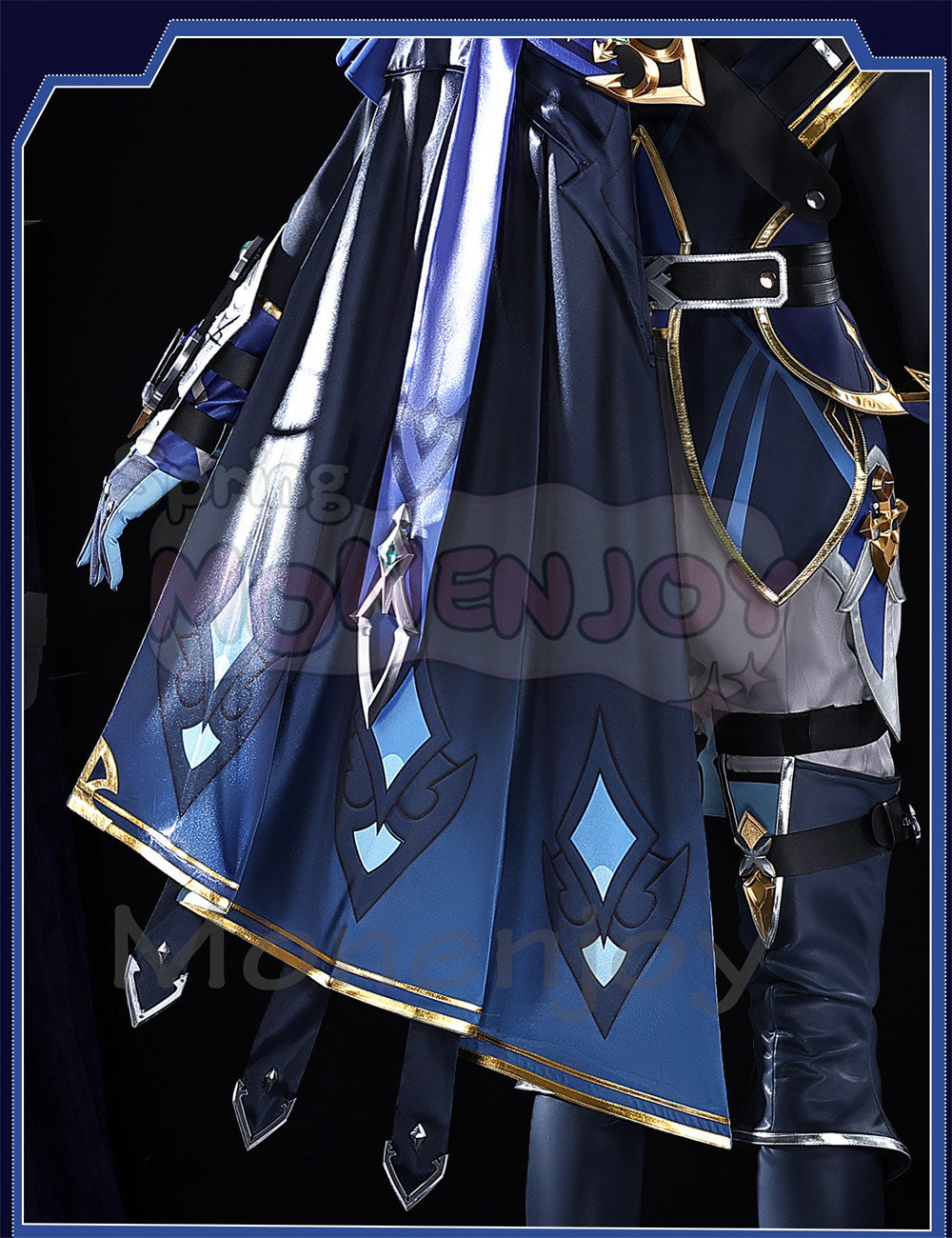Monenjoy　原神 ローエン コスプレ 衣装  3Dプリント樹脂パーツ 氷元素 騎士団副隊長 イベント向け高品質 Monenjoy