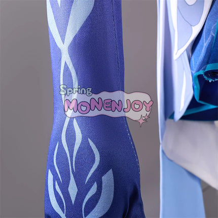 Monenjoy Genshin Impact Skirk Cosplay Costume with 3D Resin Accessories, Ships Same Day, Great Value when Purchased as a Set