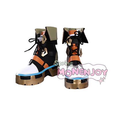 Monenjoy 原神 ベネット コスプレ道具　ブーツ　靴　新コスチューム「燃えろ！ラクガキ大冒険　ハロウィン　イベント