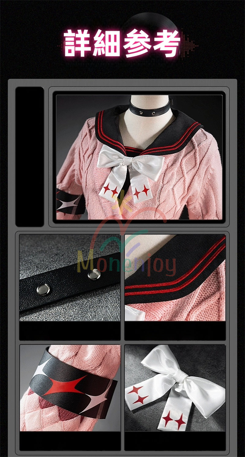 売り切れ次第終了・再入荷なし　Monenjoy　ゼンレスゾーンゼロ　浮波柚葉　コスプレ衣装　　セーラー服　Ukinami Yuzuha　怪啖屋　ミニスカート　狸の尻尾　本物の狸　かまちー追加　イベント　おもちゃ　狸　セーターコート　