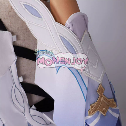 Monenjoy Genshin Impact Skirk Cosplay Costume with 3D Resin Accessories, Ships Same Day, Great Value when Purchased as a Set