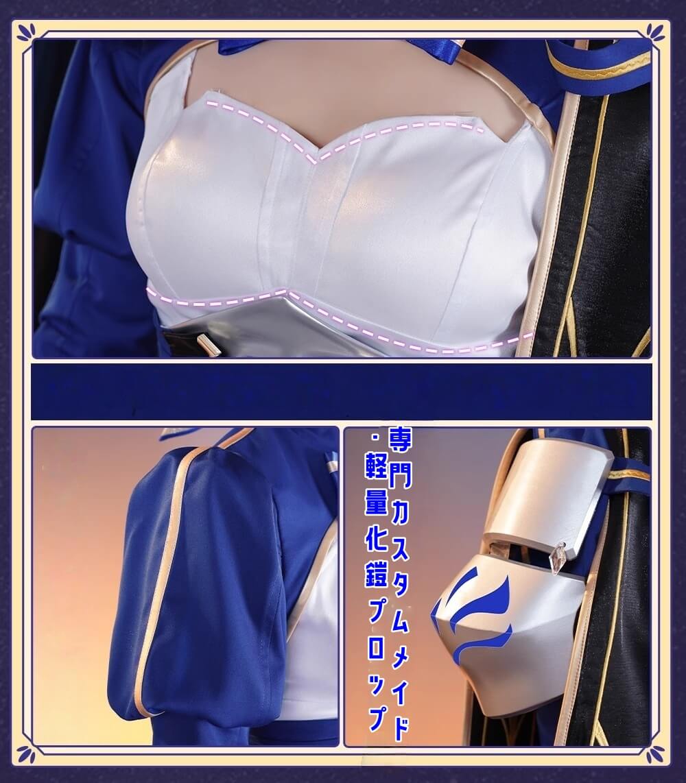 Monenjoy 崩壊スターレイル セイバー Saber　コスプレ衣装　ワンピース　戦闘服　ブルー色　イベントGS1423 - Monenjoy