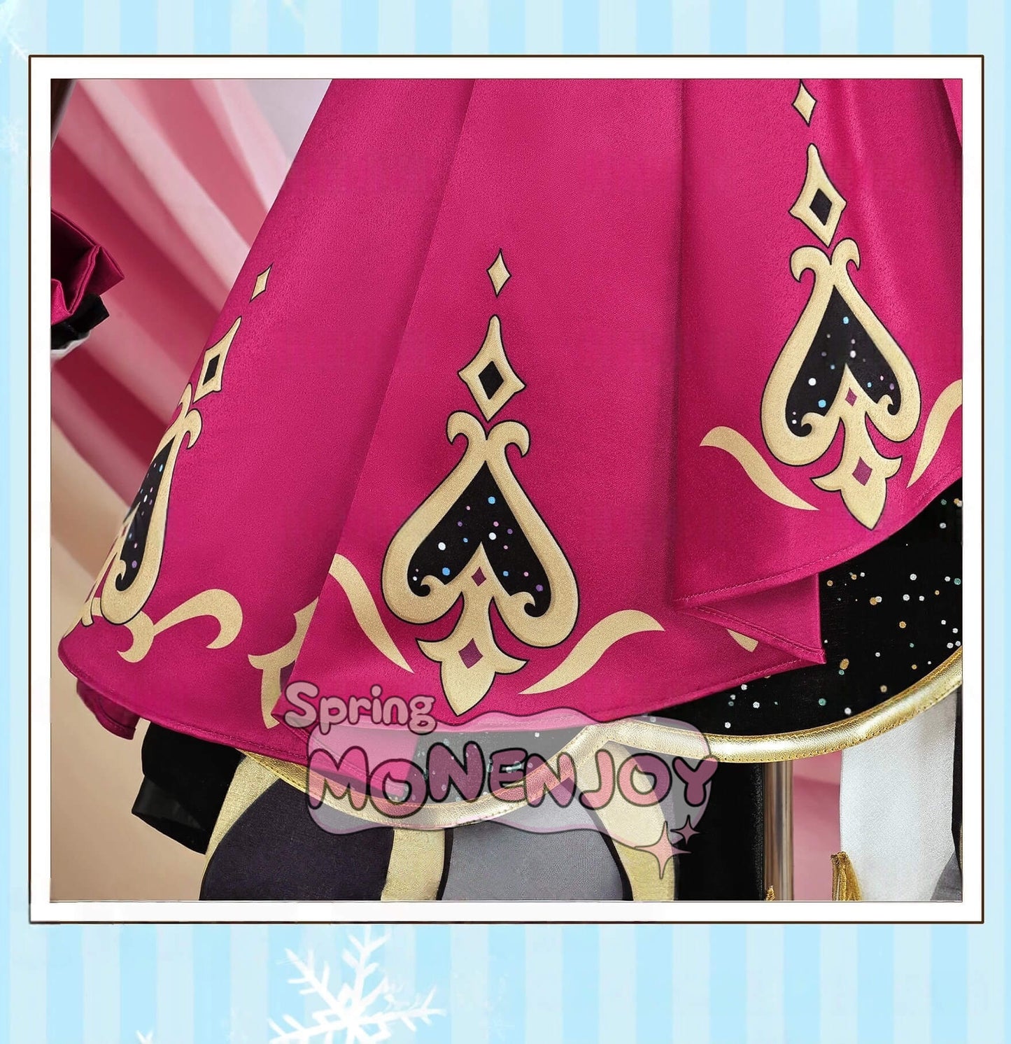 Monenjoy 原神 Escoffier エスコフィエ コスプレ衣装　3d樹脂尻尾付　イベント　絢爛のフレーバー　Genshin Impact　コスチュームGS1426　 - Monenjoy