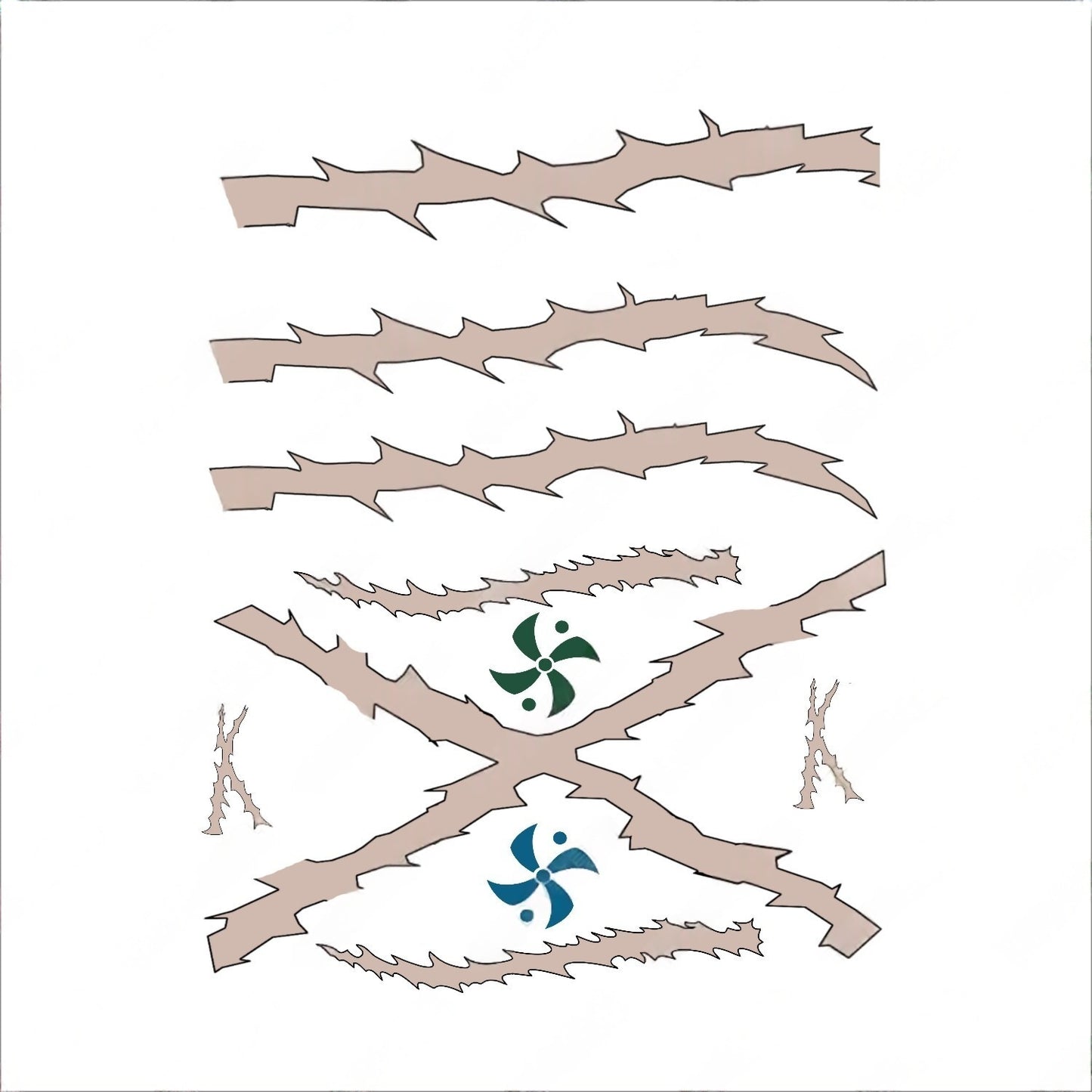 monenjoy Demon Slayer Tanjiro Tattoo Sticker Demon Slayer Demon Cosplay Accessories Flower Scar Sticker Face Demon Swordsman Spider Demon Set Goods Popular Stylish Decoration Fashion Halloween Event Equipment 