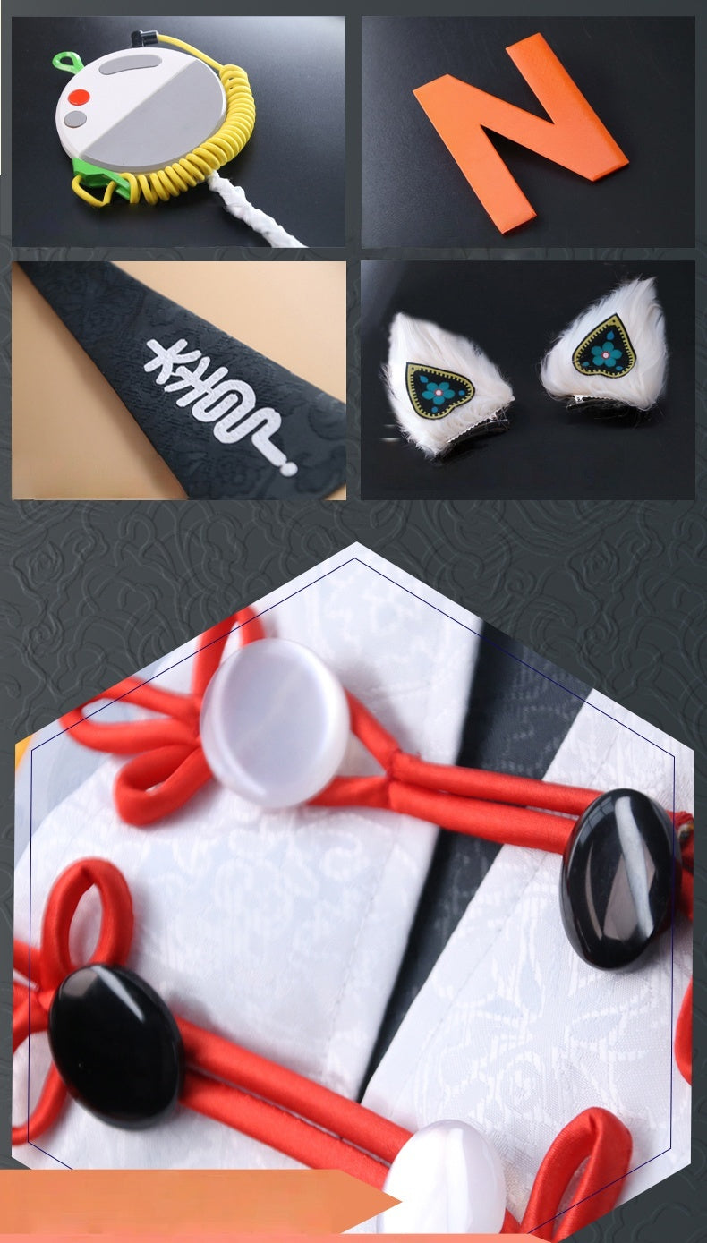 Monenjoy ゼンレスゾーンゼロ　 リン 雲霞の行き着く処 　コスプレ衣装　ジャガード生地 リンちゃん(新衣装)　アニバーサリー Ver.2.0 　地紋織　耳飾り＋イヤリング付き雲嶽山　ワンピース　コスプレ用　コスチュームGS1905