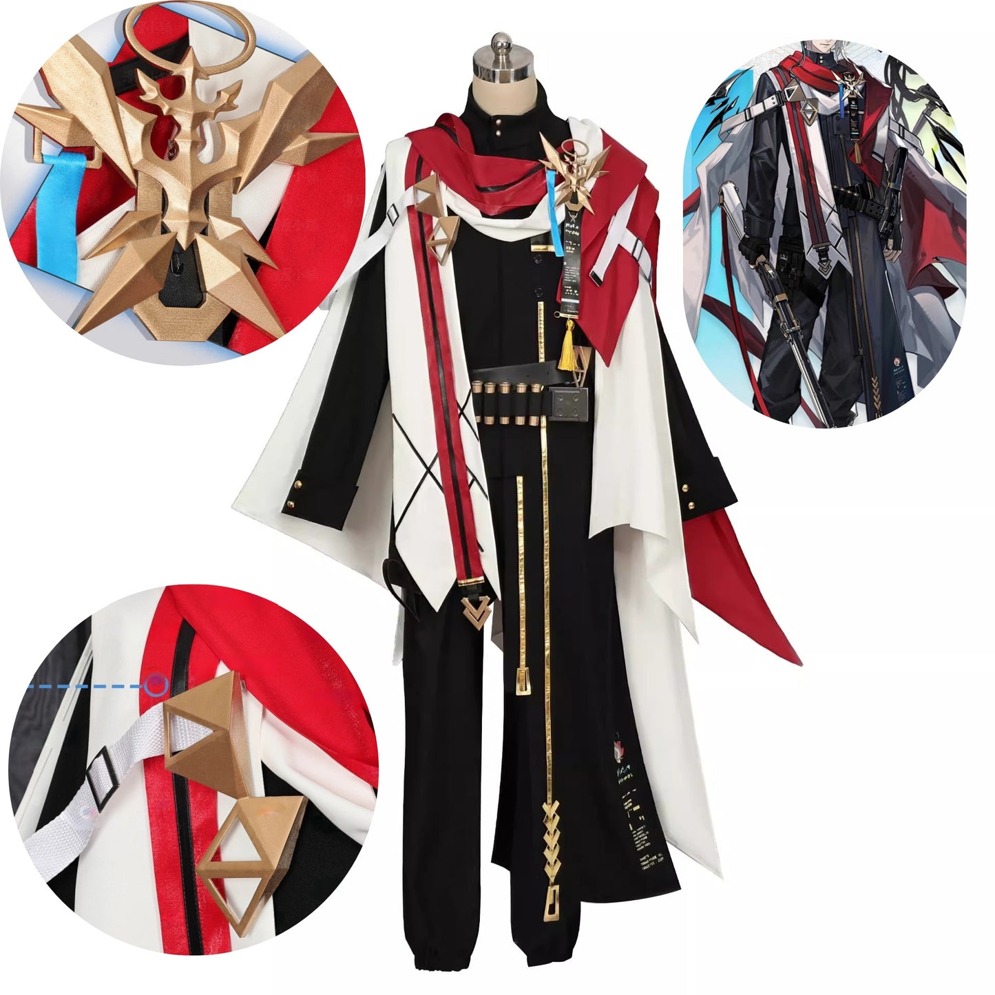 Monenjoy コスプレ衣装　 アークナイツ 星6　聖約イグゼキュター耳飾り付　実物化　3d樹脂アクセサリー　コスプレ衣装イベント 仮装 - Monenjoy