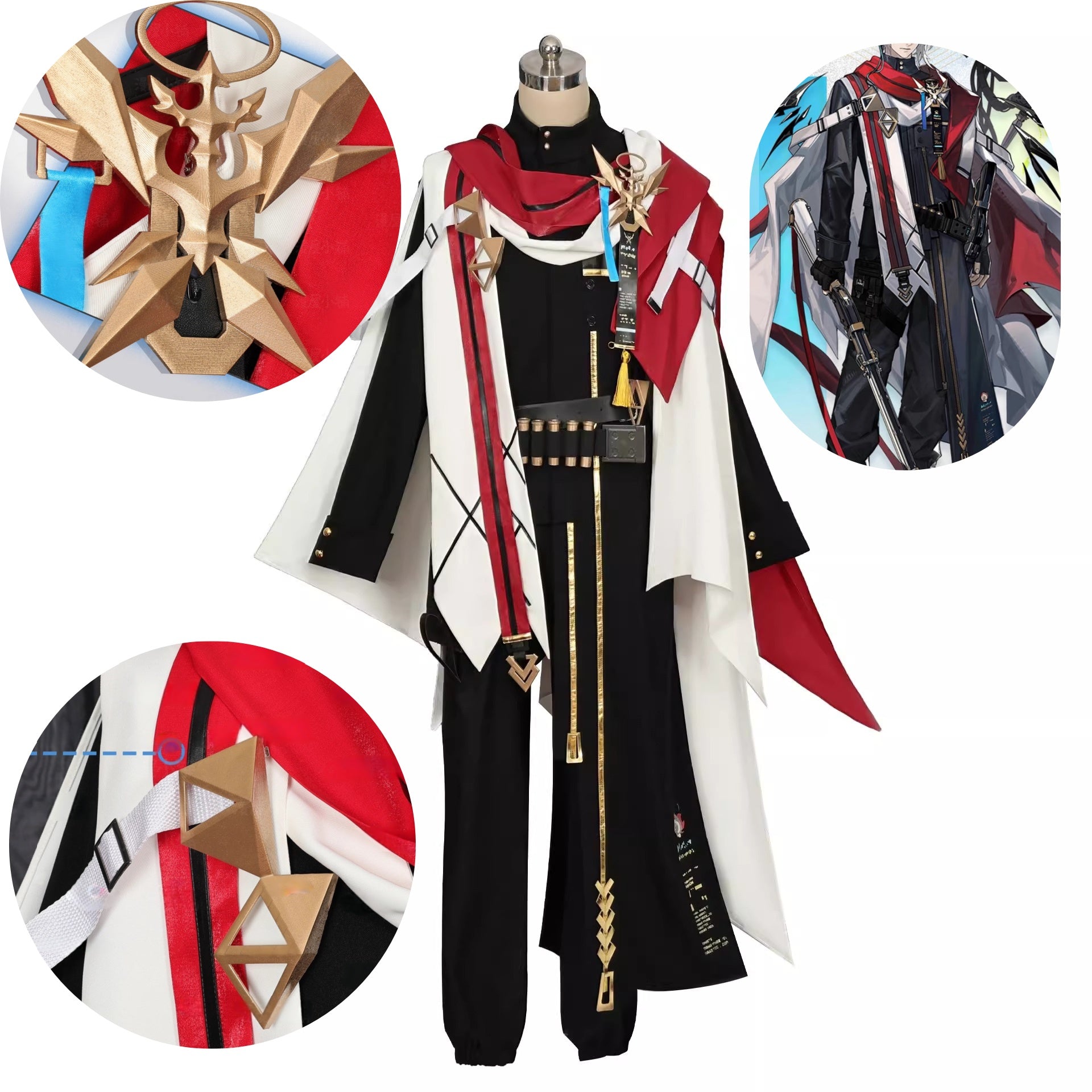 Monenjoy コスプレ衣装　 アークナイツ 星6　聖約イグゼキュター耳飾り付　実物化　3d樹脂アクセサリー　コスプレ衣装イベント 仮装 - Monenjoy