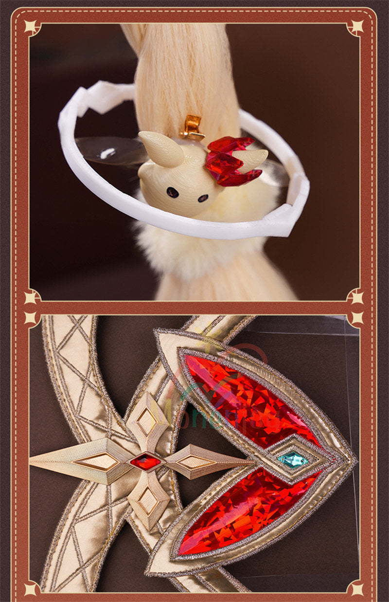 予約販売　Monenjoy　原神 アリス コスプレ衣装　コスチューム　帽子付　3d樹脂製パーツ　炎元素の神の目付　ナド・クライ編　魔術師　魔女　仮装　モンド / 魔女会