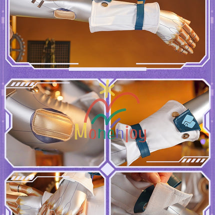 Monenjoy Genshin Impact Ineffa Cosplay Costume with Earphones, Hat, and Thigh Covers - Perfect Reproduction of the Nova's Powered Robot Girl, Halloween