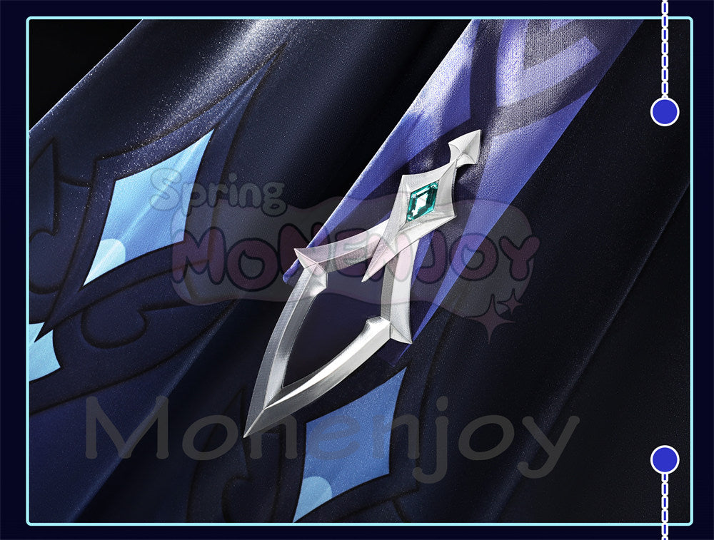 Monenjoy　原神 ローエン コスプレ 衣装  3Dプリント樹脂パーツ 氷元素 騎士団副隊長 イベント向け高品質 Monenjoy
