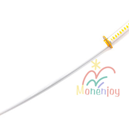 Monenjoy　鬼滅の刃　我妻 善逸 104cm 日輪刀　おもちゃ　コスプレ道具　あがつま ぜんいつ　日本刀　木刃 雷の呼吸 霹靂一閃イベント