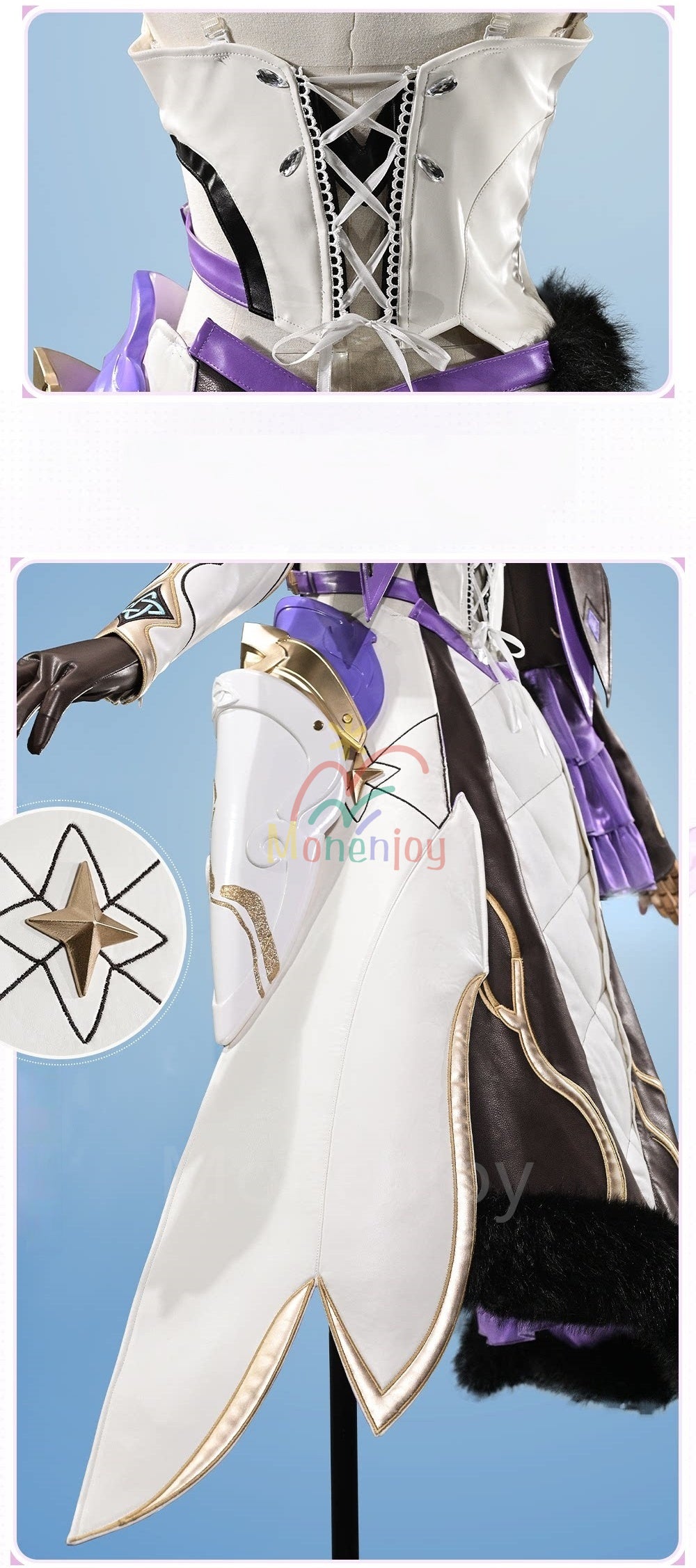 Monenjoy　崩壊3rd エリシア コスプレ衣装　3d樹脂製パーツ　Elysia ピンクの妖精さん コスチューム　異能タイプの物理　仮装 MONENJOY