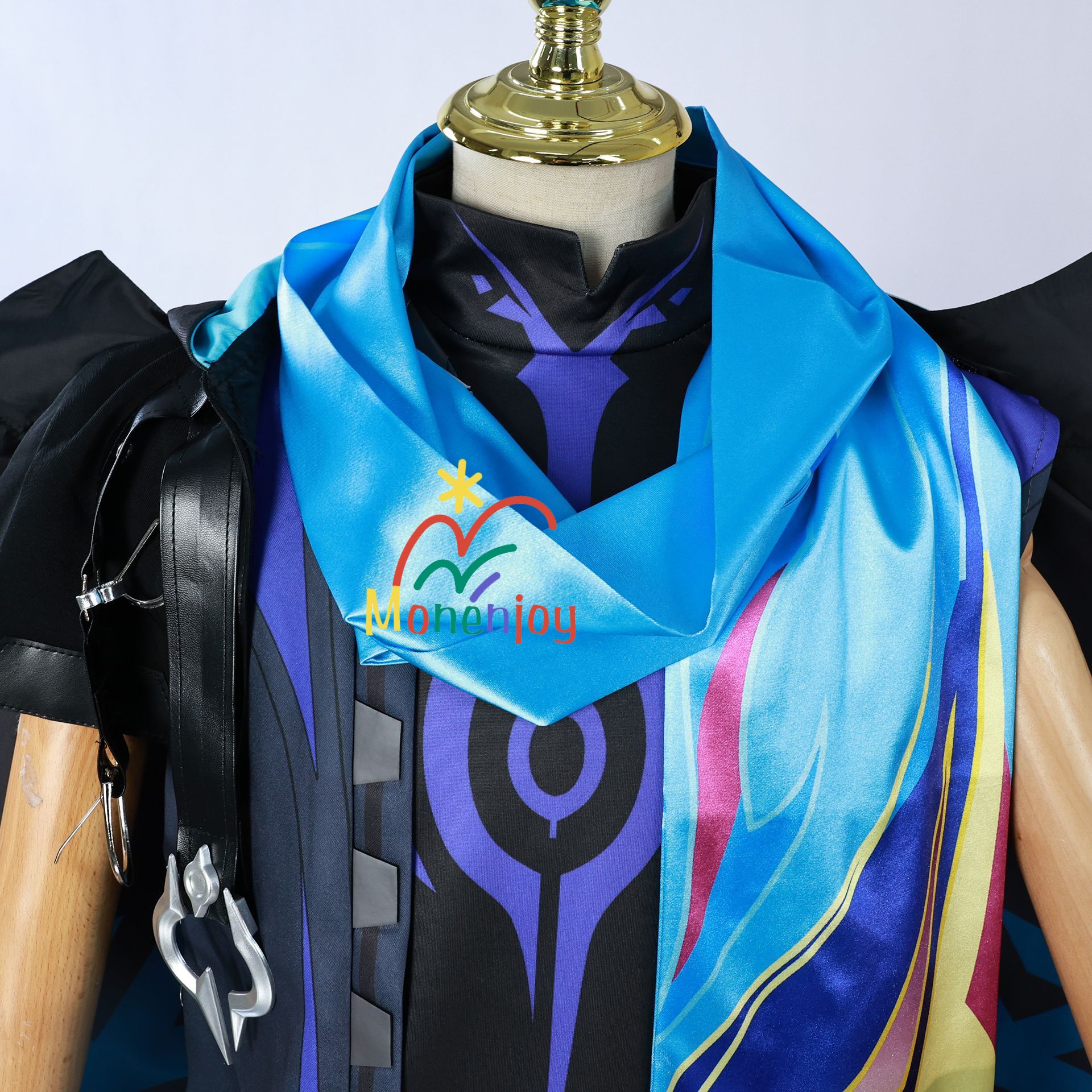 Monenjoy　 原神　オロルン　蝠翼の眼 オロルンの衣装　 Ororon 神の目 雷　3d樹脂アクセサリー＋タトゥーシール贈り　コスプレ衣装 - Monenjoy