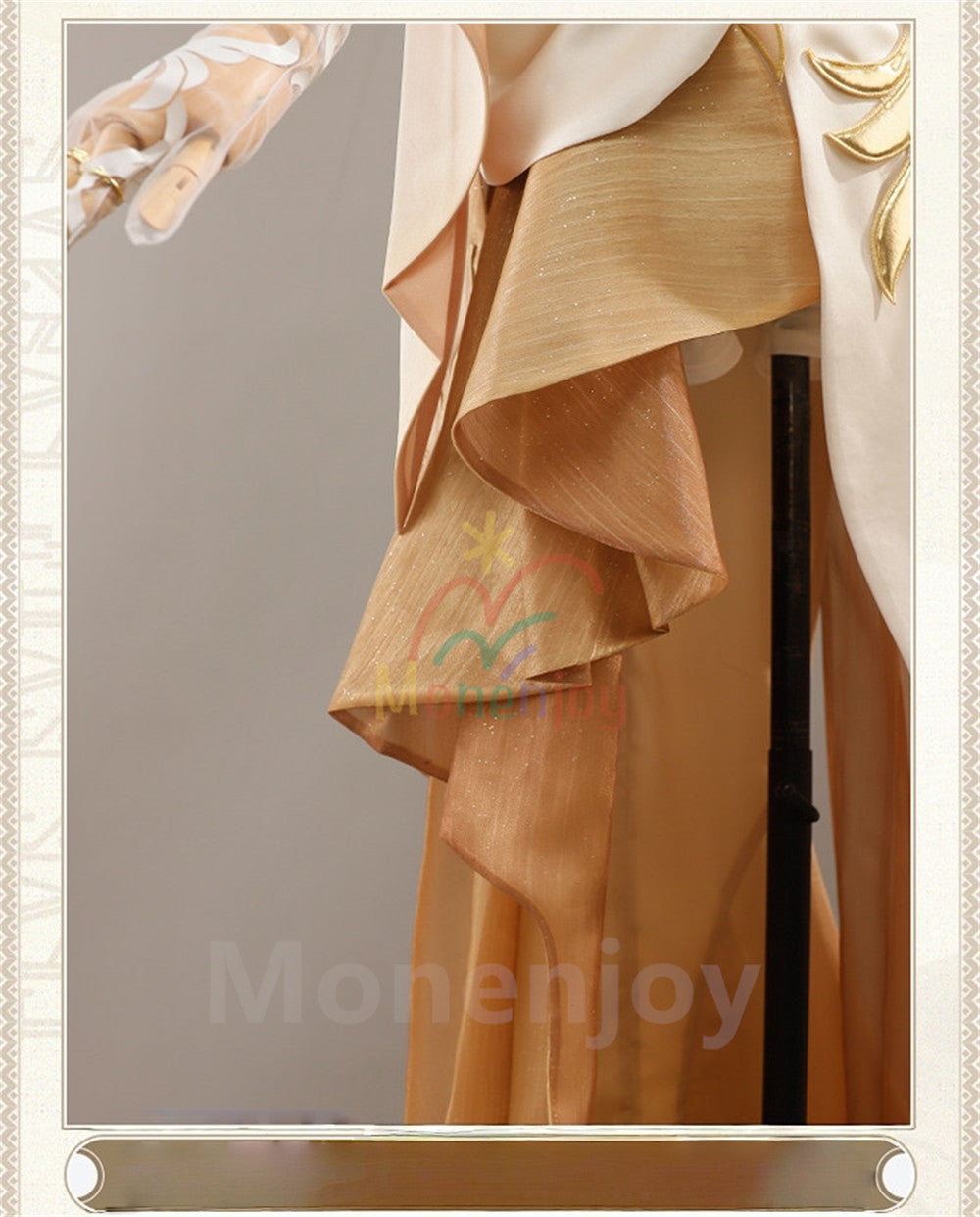 Monenjoy　崩壊スターレイル　アグライア　コスプレ衣装　ドレス　金属製パーツ　黄金裔 コスチューム  　Aglaea　人工革生地 MONENJOY