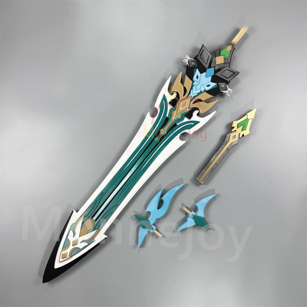 Monenjoy　原神 ファルカ　狼の武勲詩 コスプレ道具　レプリカ　130cm　木材質　ファルカモチーフ 両手剣　イベント舞台対応 MONENJOY