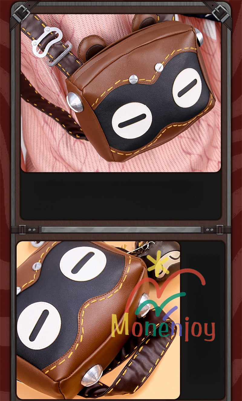 Monenjoy Zenless Zone Zero Ukinami Yuzuha ชุดคอสเพลย์ ชุดกะลาสี Kaidanya พร้อมกระเป๋าและเครื่องประดับผม กระโปรงสั้น หาง Tanuki และชุด Kamachi (อุปกรณ์เสริม) สำหรับกิจกรรมและของเล่น มีตุ๊กตา Tanuki (อุปกรณ์เสริม) จำหน่าย