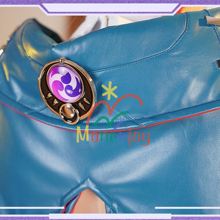 Monenjoy Genshin Impact Ineffa Cosplay Costume with Earphones, Hat, and Thigh Covers - Perfect Reproduction of the Nova's Powered Robot Girl, Halloween
