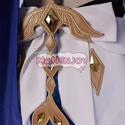 Monenjoy Genshin Impact Skirk Cosplay Costume with 3D Resin Accessories, Ships Same Day, Great Value when Purchased as a Set