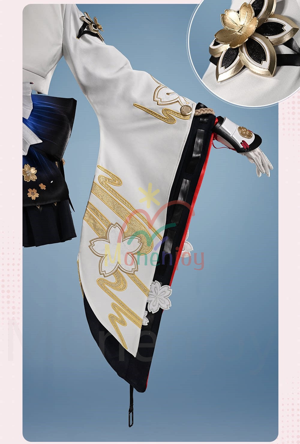 Monenjoy　崩壊スターレイル 緋英 コスプレ衣装　金属製パーツ更新　ひえい　コスチューム　ウィッグ＋日本刀＋ブーツ追加対応　 MONENJOY