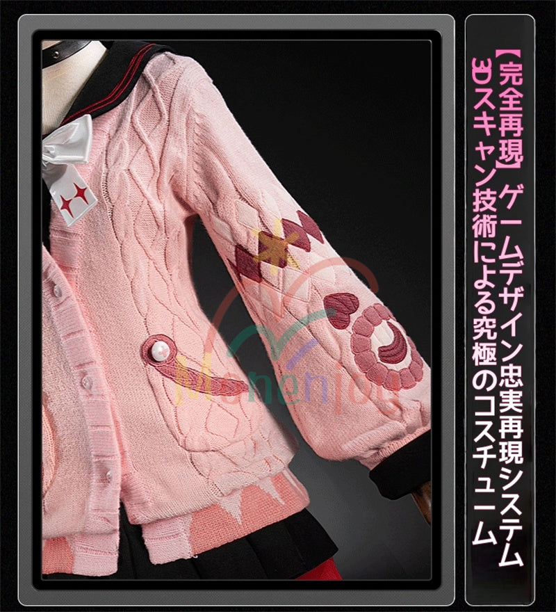 売り切れ次第終了・再入荷なし　Monenjoy　ゼンレスゾーンゼロ　浮波柚葉　コスプレ衣装　　セーラー服　Ukinami Yuzuha　怪啖屋　ミニスカート　狸の尻尾　本物の狸　かまちー追加　イベント　おもちゃ　狸　セーターコート　