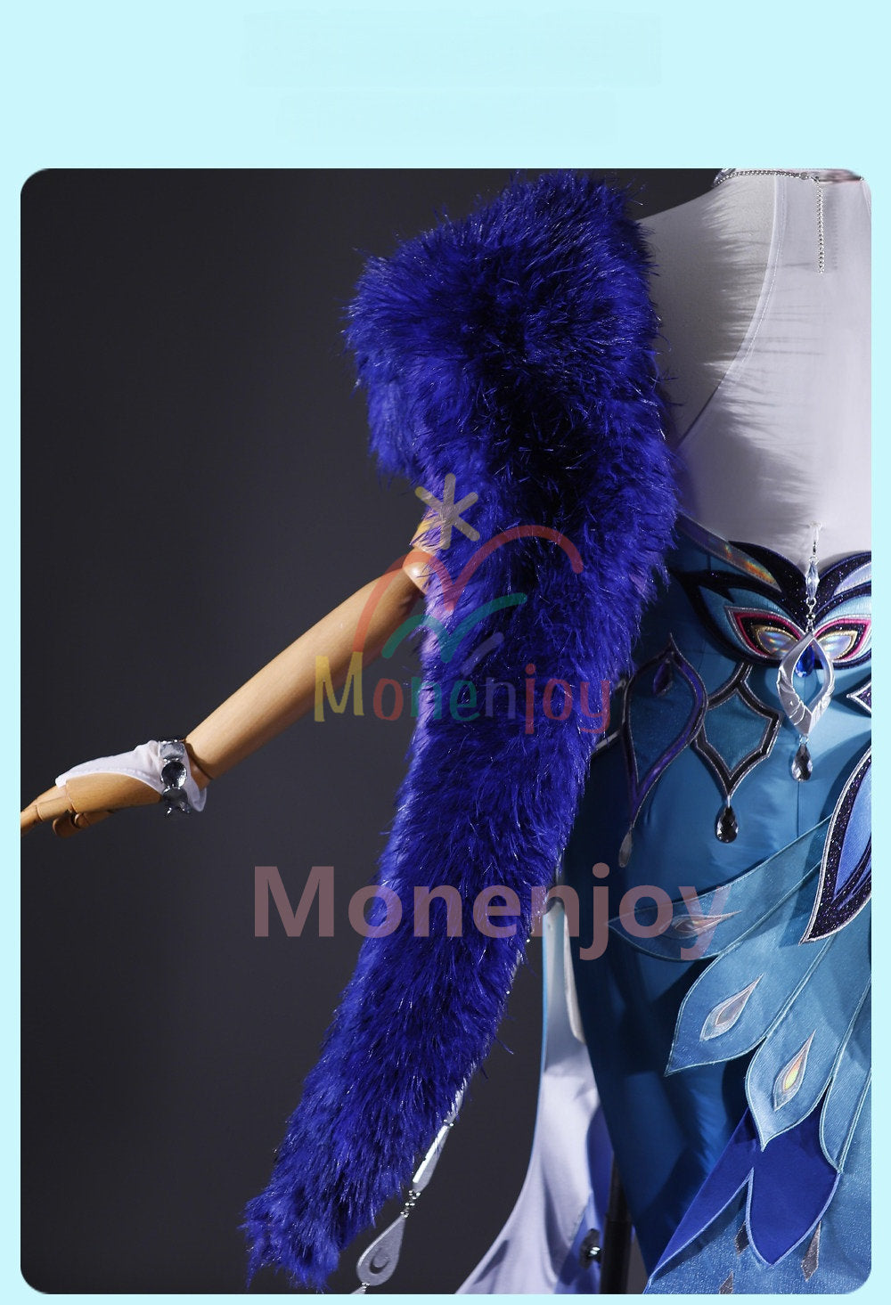 Monenjoy　 崩壊スターレイル 爻光　コスプレ衣装　Yao Guang　コスチューム　Honkai: Star Rail　金属装飾パーツ　精巧な刺繍柄　イベント　 MONENJOY