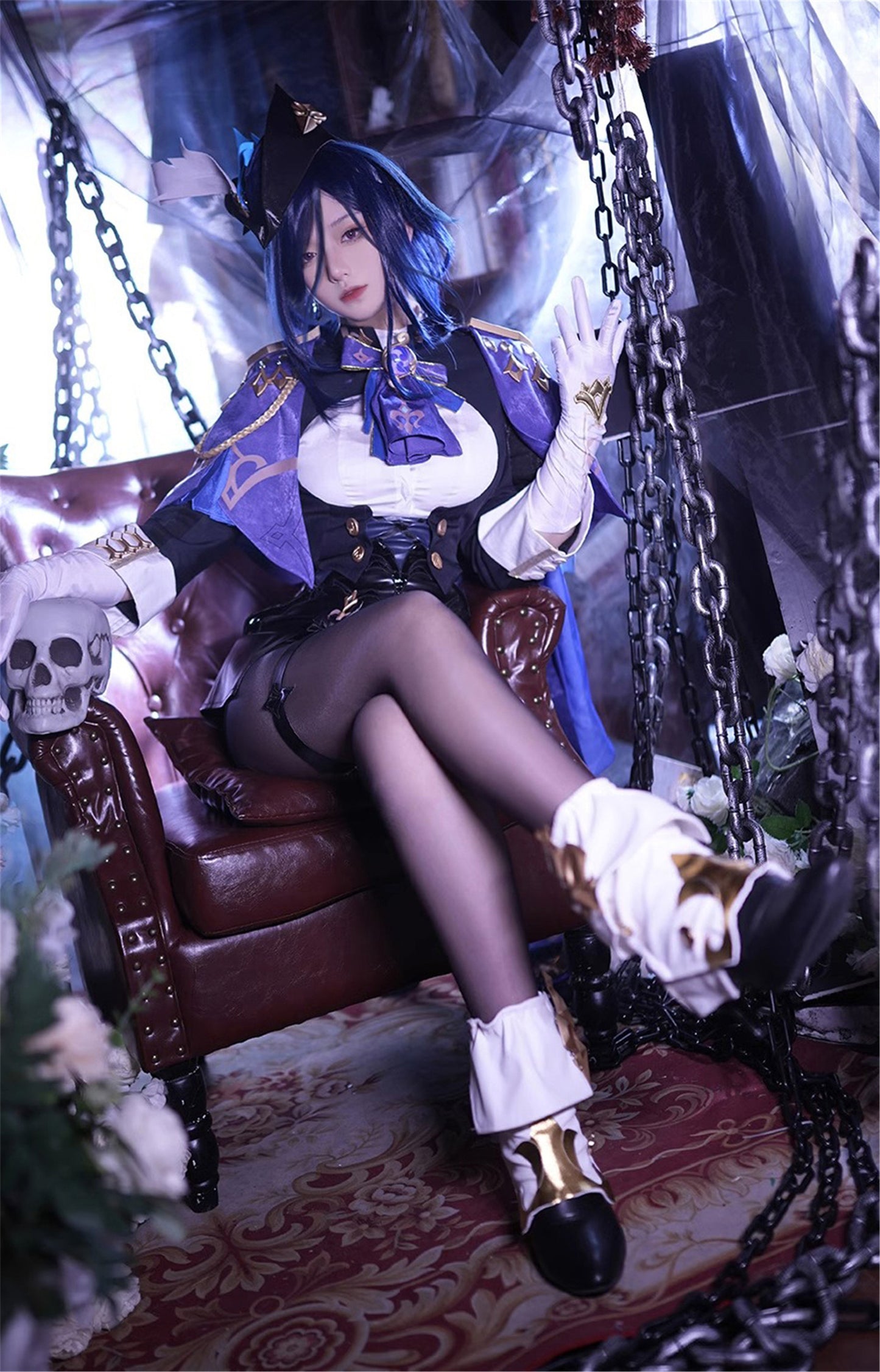 Monenjoy　原神　フォンテーヌ　クロリンデ　神の目 コスチューム　衣装　ハロウィン　クリスマス　衣装　イベント　変装　cosplay　男女兼用 - Monenjoy