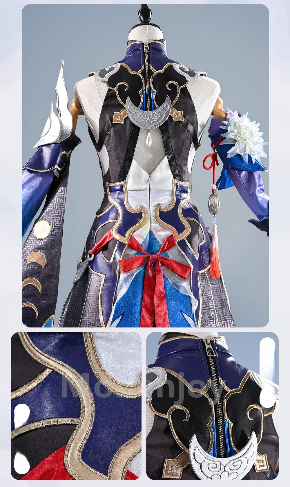 Monenjoy　崩壊スターレイル 鏡流　コスプレ衣装　Jingliu　コスチューム　Honkai: Star Rail　仙舟「羅浮」 イベント　剣士服 MONENJOY