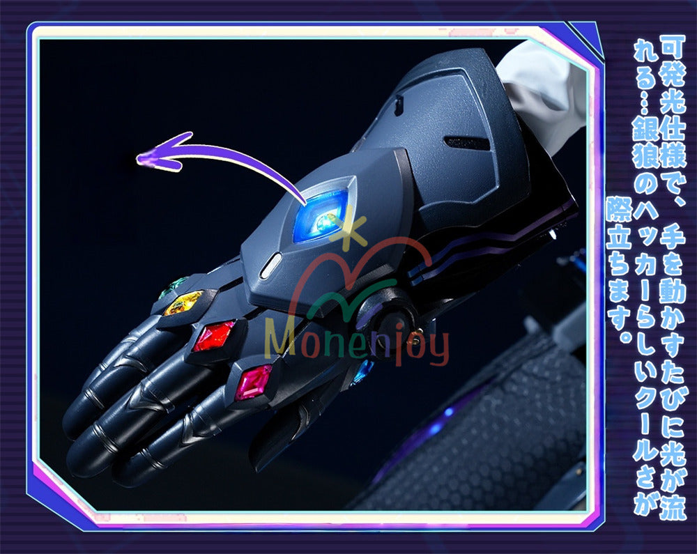 Monenjoy 崩壊スターレイル 銀狼 新Ver　二相楽園 愉悦銀狼 コスプレ衣装 金属製パーツ 舞台服 Monenjoy