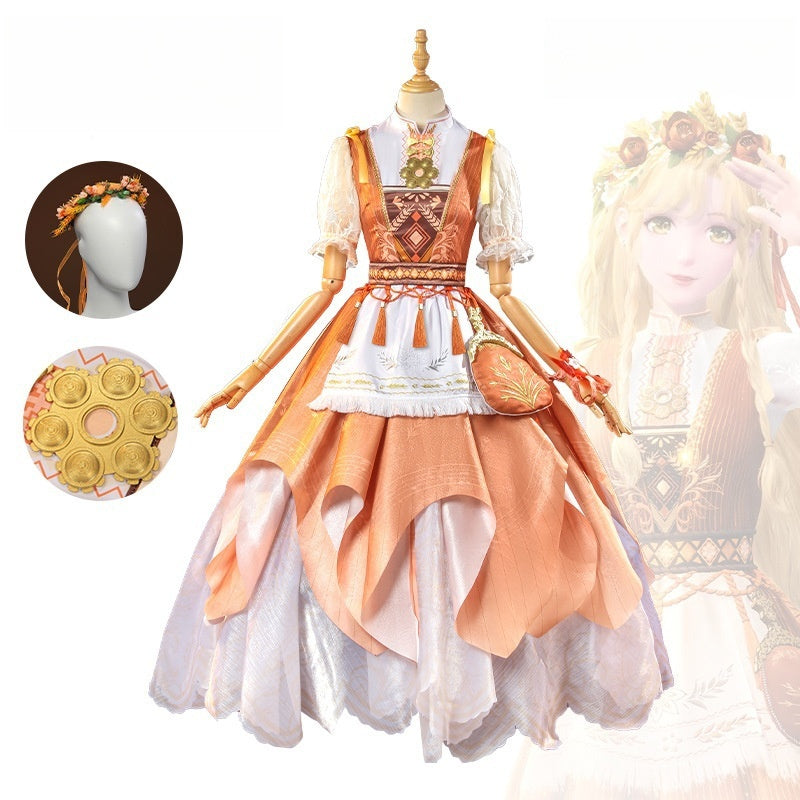 Monenjoy インフィニティニキ 望郷の風 コスプレ衣装 豊穣の賛歌 豊穣への賛辞 　髪飾り付　洋服セット　GS1308 - Monenjoy