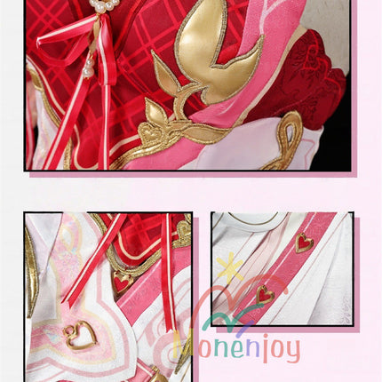 Monenjoy　崩壊3rd 妖精エリ  エリシア コスプレ　ピンク色　コスチューム　ハロウィン　コスプレ衣装