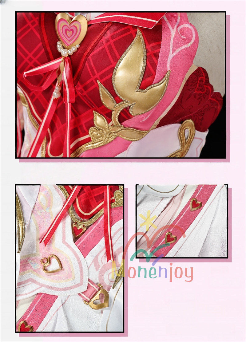 Monenjoy　崩壊3rd 妖精エリ  エリシア コスプレ　ピンク色　コスチューム　ハロウィン　コスプレ衣装